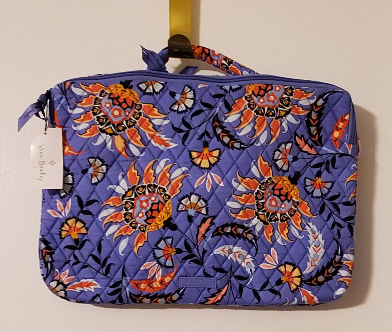 Vera Bradley Mural Garden Laptop Workstation Crossbody Bag