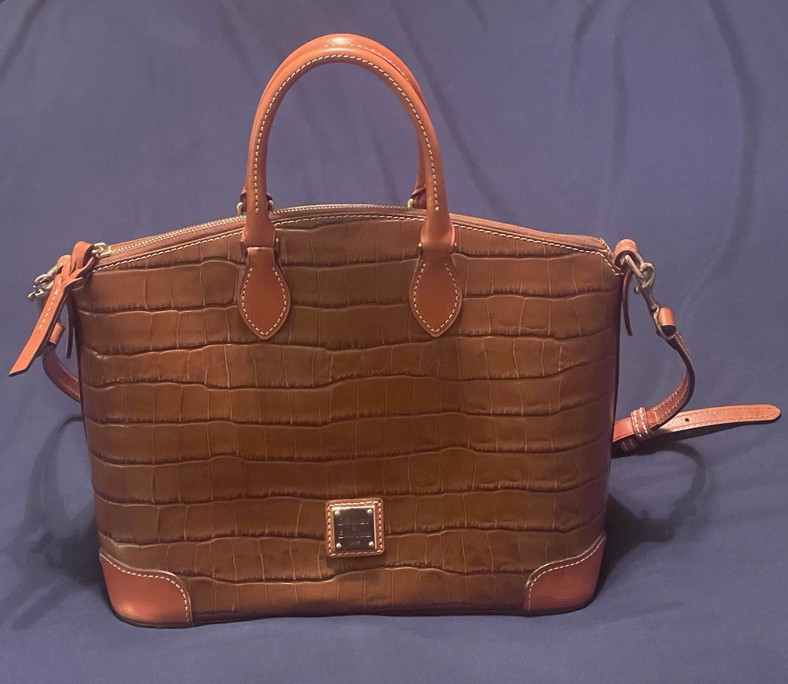 dooney and bourke crocodile Handbag Brown Croco Satchel