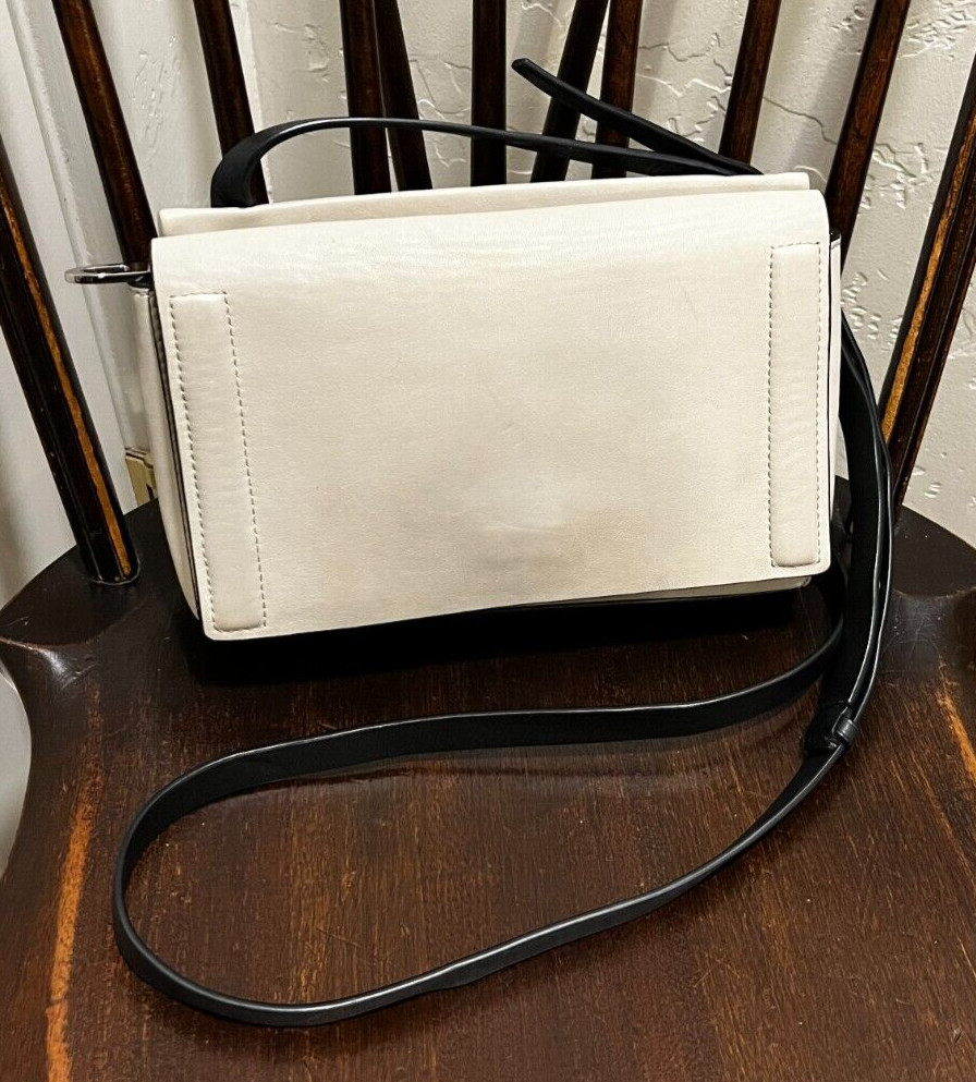 Rag & Bone Aston Mini Crossbody Shoulder Bag in Cream Leather