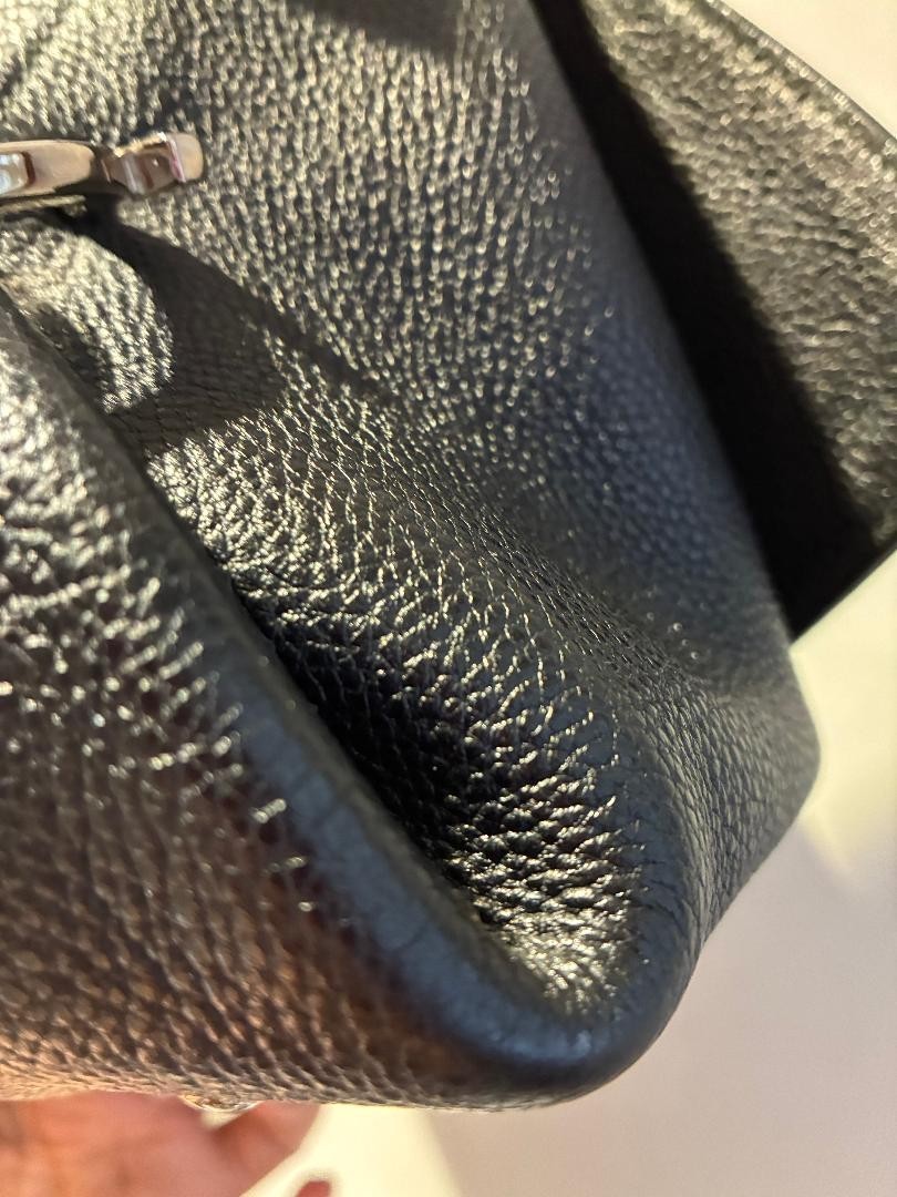 Salvatore Ferragamo Sofia hobo handbag in black pebbled leather