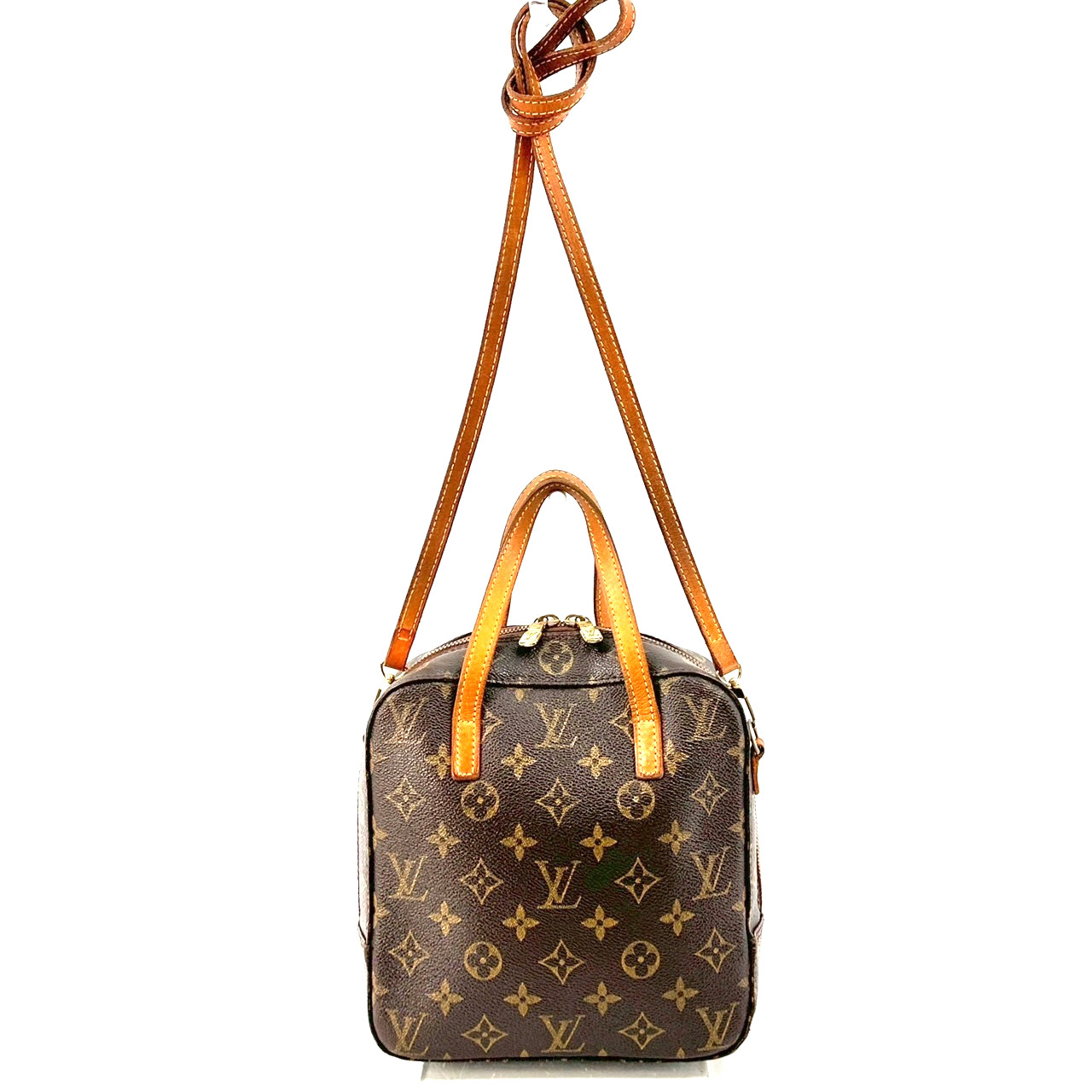 Louis Vuitton Spontini Hand Bag Shoulder Bag Monogram AR0033 Authentic