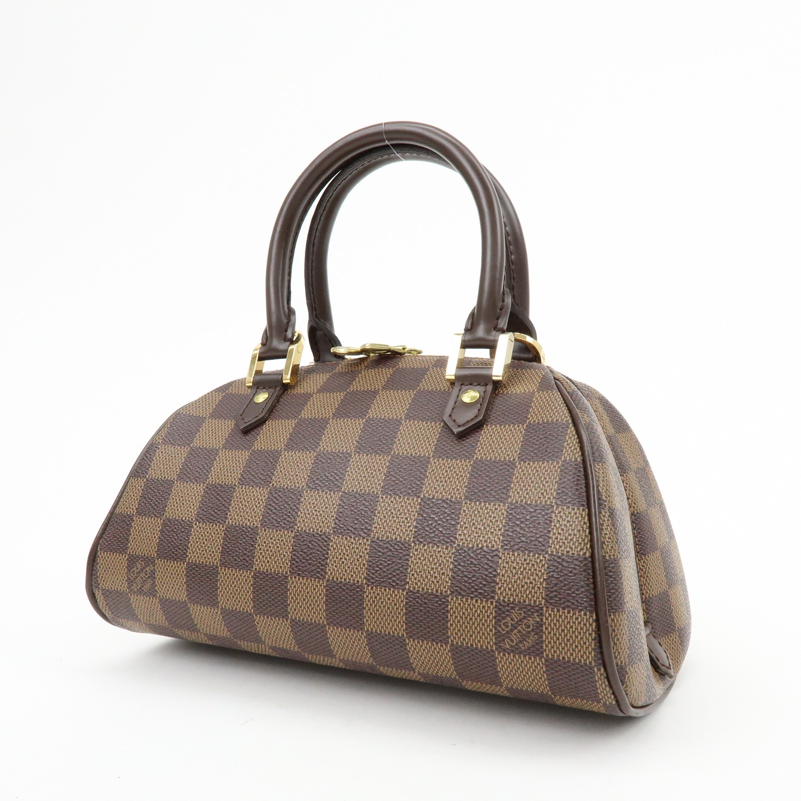 Louis Vuitton Damier Ebene Rivera Mini Hand Bag Brown N41436 Authentic Used F/S