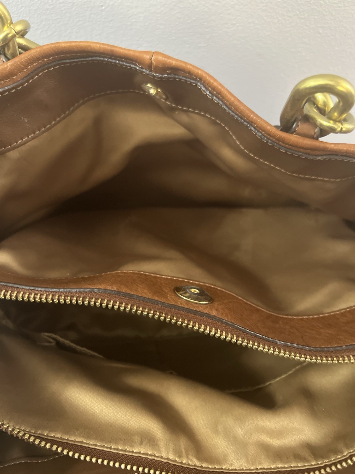 Coach Chelsea Jayden Carryall Brown Leather Tote Bag Vintage