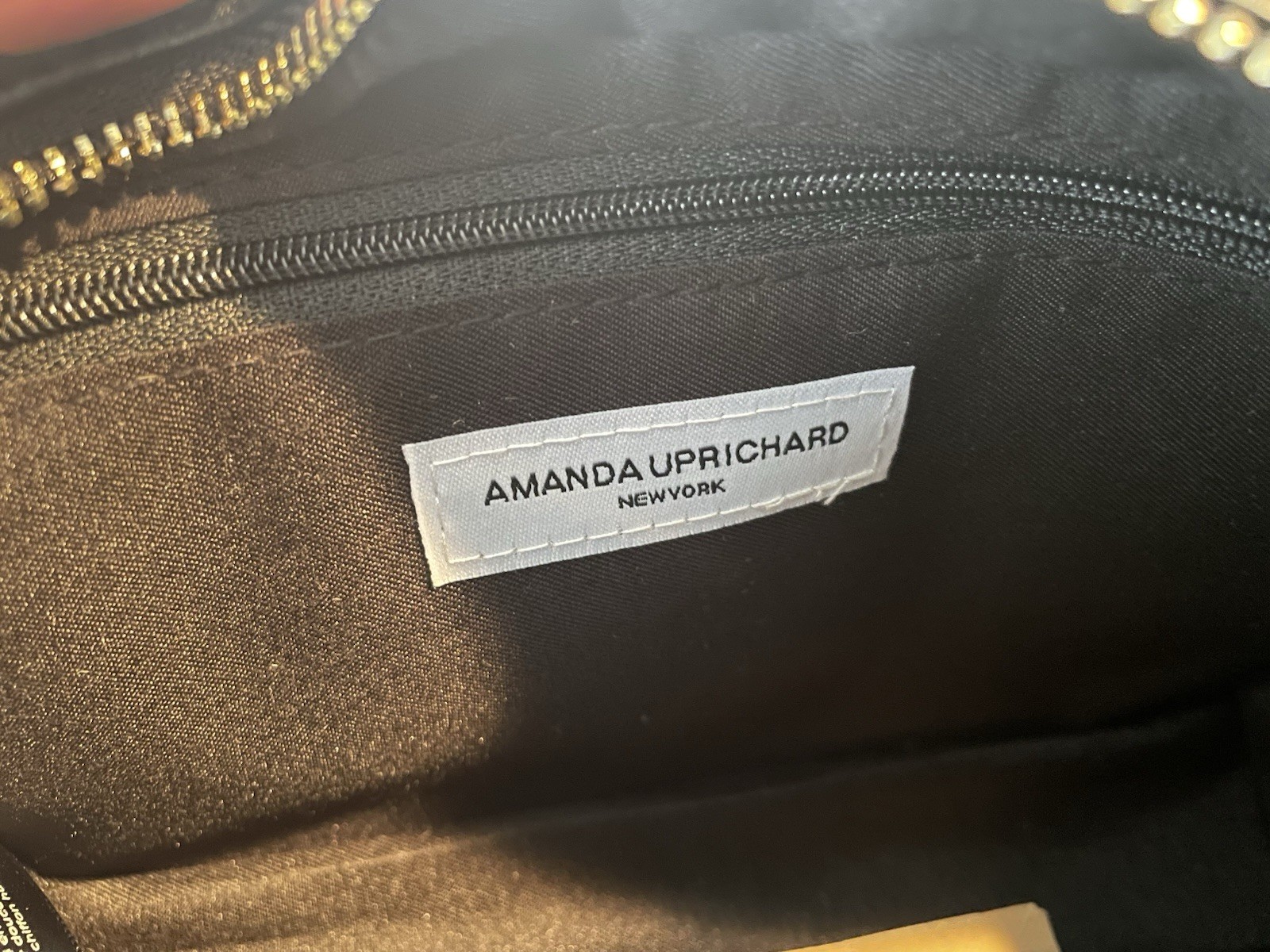 AMANDA UPRICHARD NY Black Vegan Leather Quilted Fanny Pack Belt Bag New