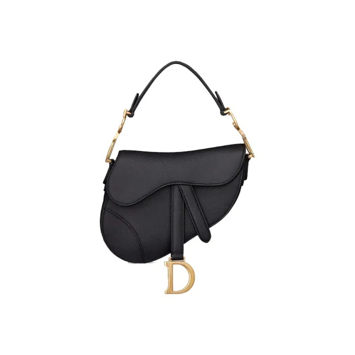 DIOR Saddle Leather Shoulder Bag Mini Women’s Black 8.3*5.9*7.5 in