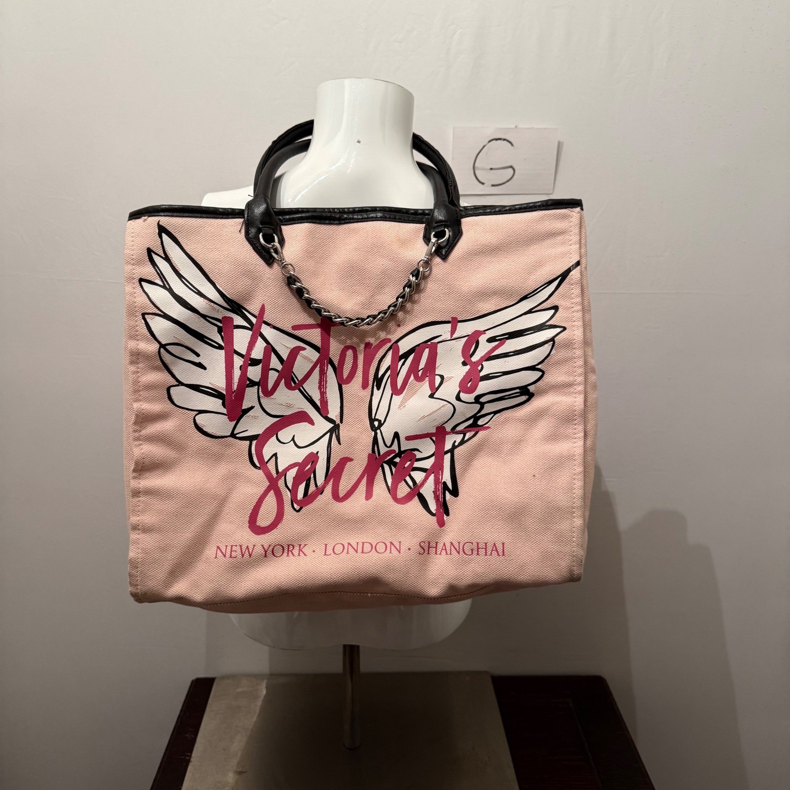 Victoria’s Secret Tote Bag Angel Wings Graphic Pink Oversized One Size