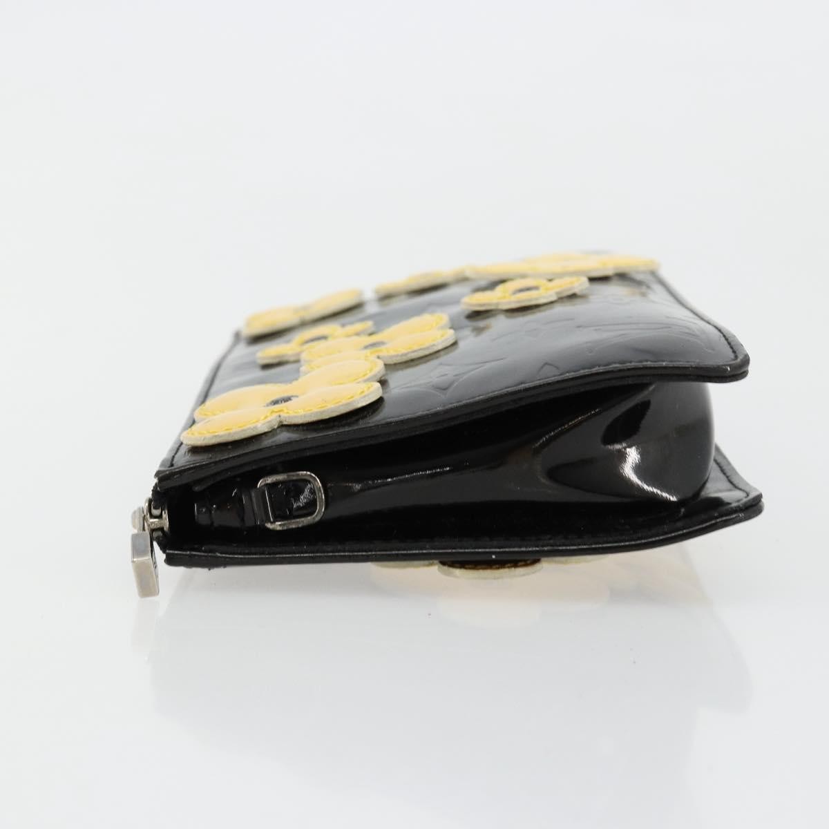 LOUIS VUITTON Monogram Vernis Lexington Pouch Flower Black M92245 Auth bs35540