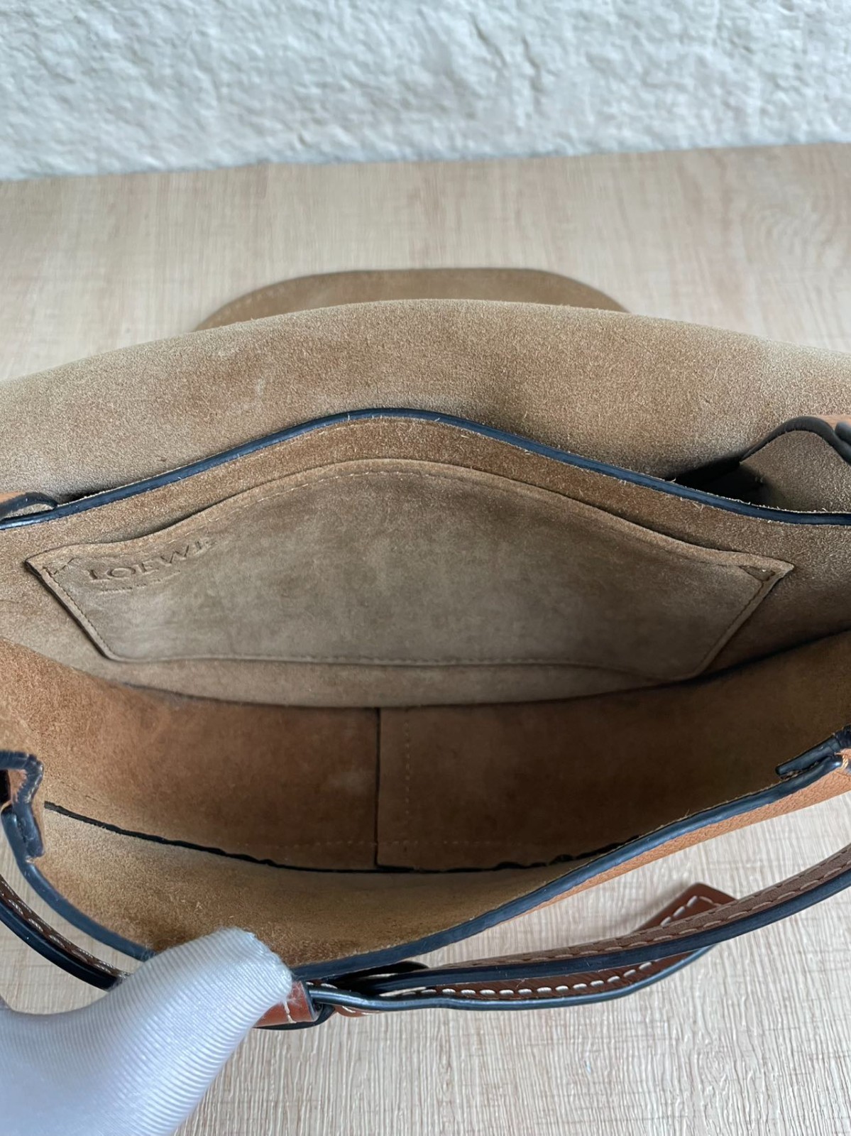 LOEWE Gate Saddle Crossbody Bag Large Brown Calfskin