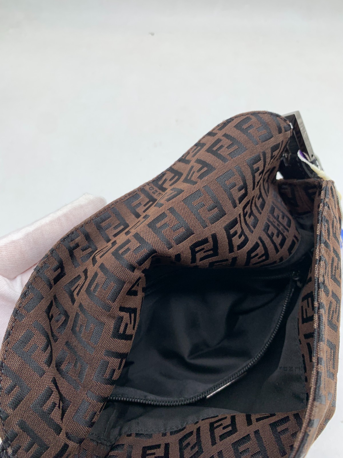 Fendi Vintage FF Zucca Canvas Mini Baguette Shoulder Bag/WJ05231518/