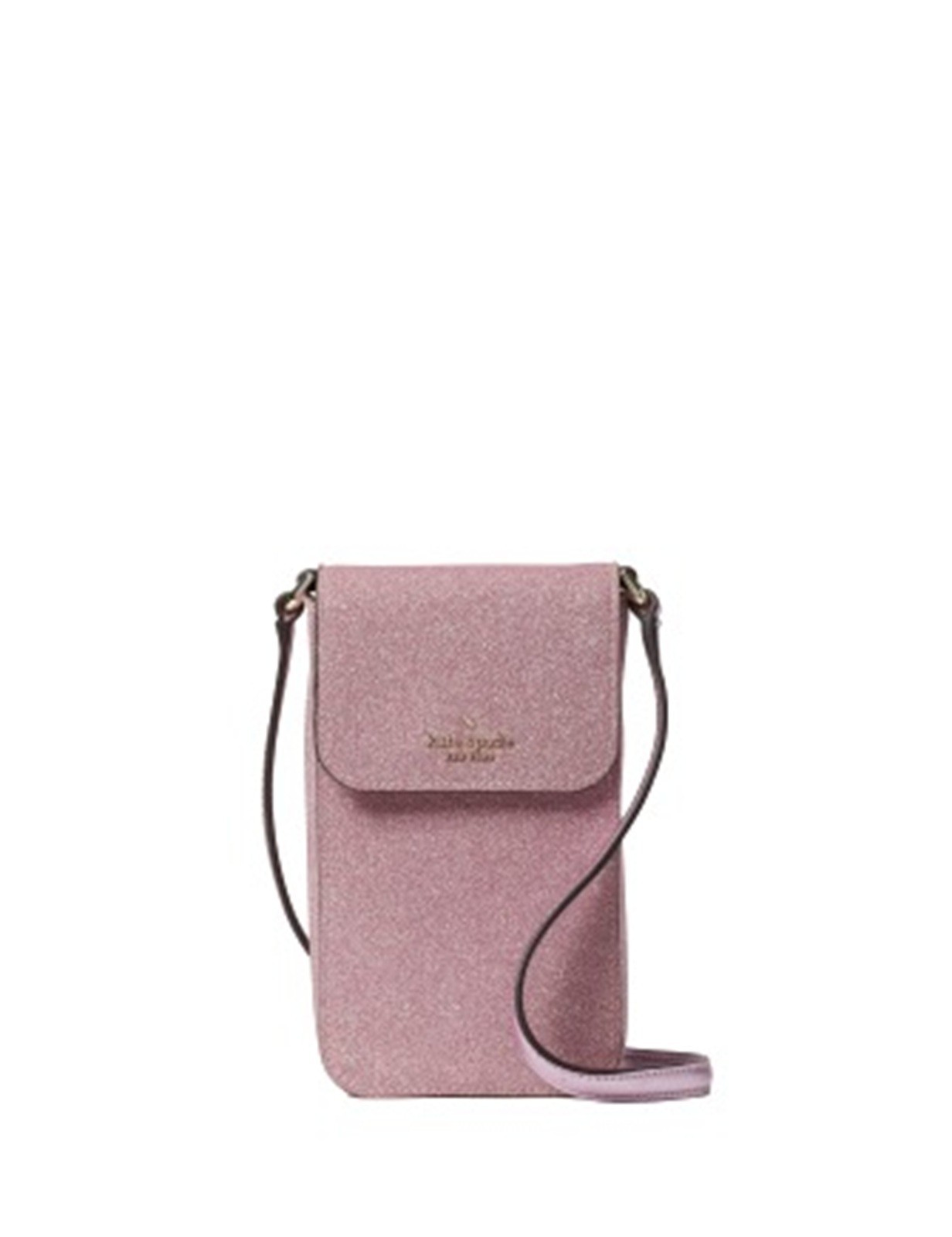 Kate Spade Lola Glitter North South Flap Phone Crossbody Purse Minimalist NWT