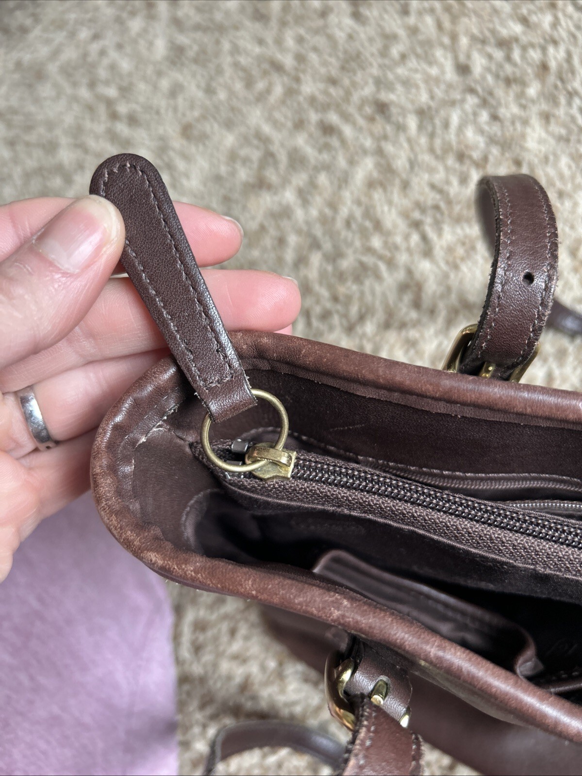 Vintage Coach Legacy West Day Tote, Brown, small purse bag Leather 80’s 90’s