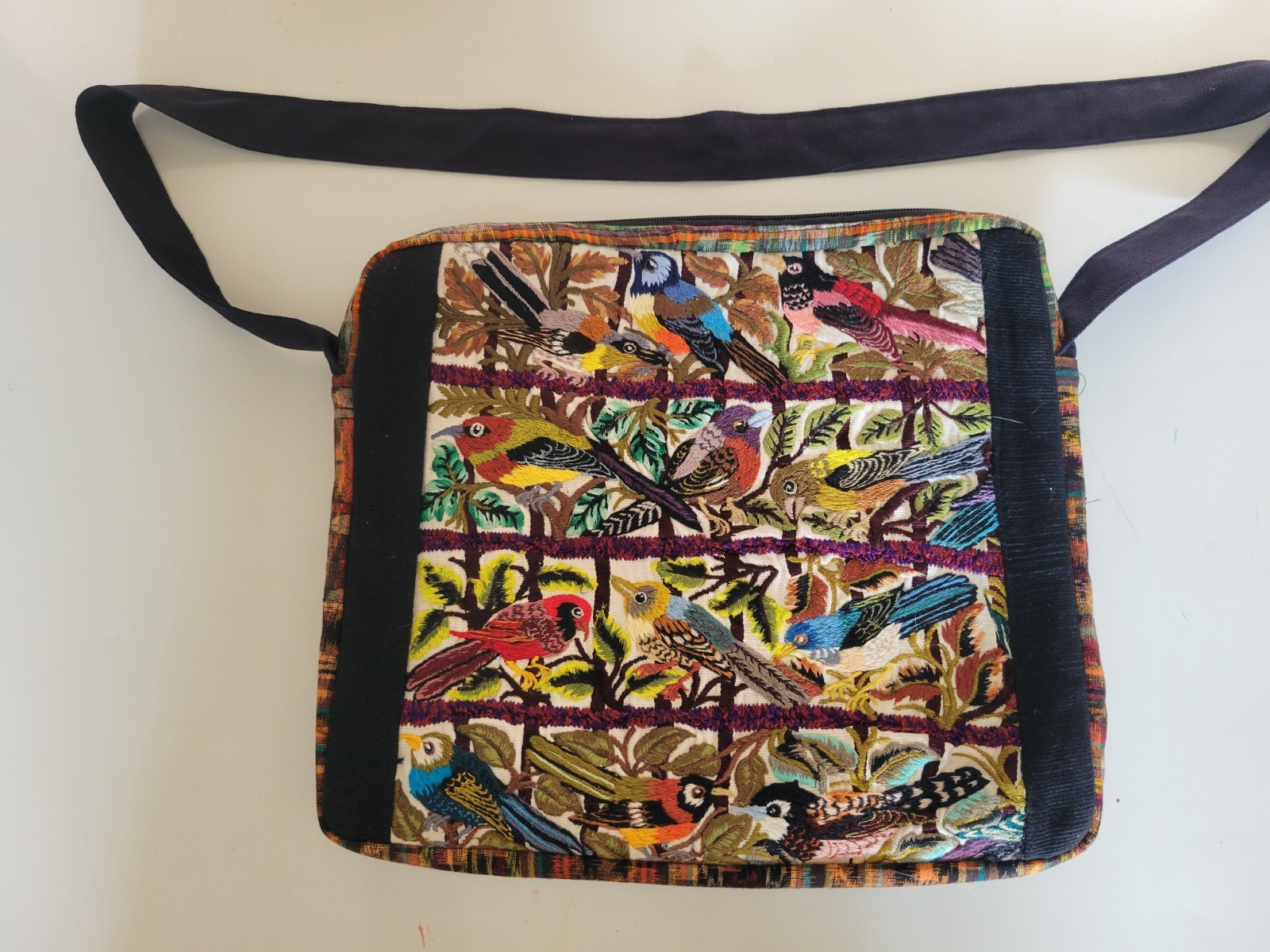 Bohemian Guatemalan Embroidered Tote Bag 100% Cotton