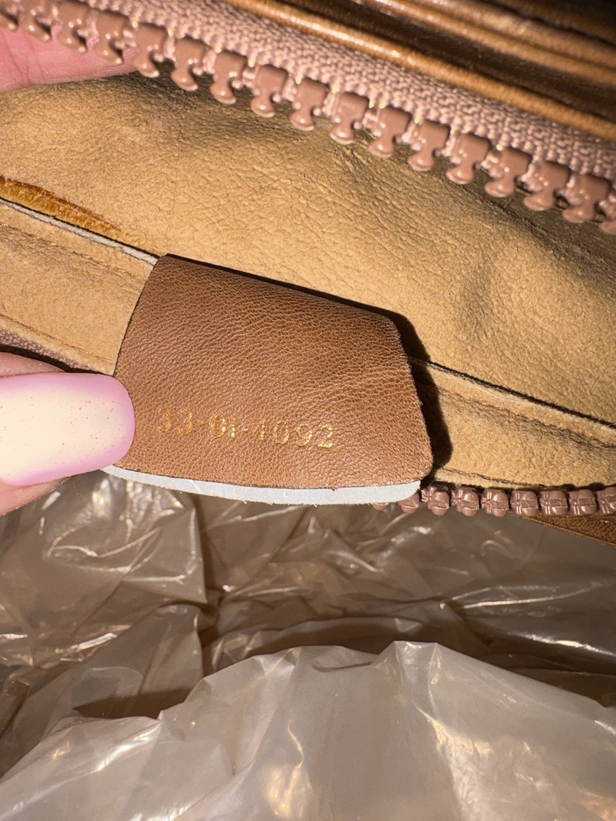 Vintage Gucci Brown Leather Crossbody Shoulder Bag GG Logo w/ Original Box