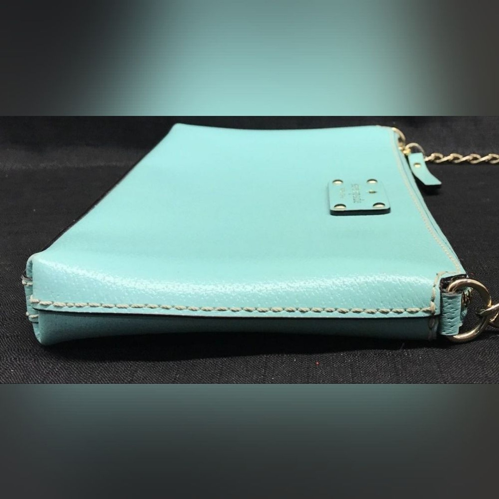 Kate Spade Designer Wellesley Byrd Robin Egg Blue Shoulder Bag Clutch Purse