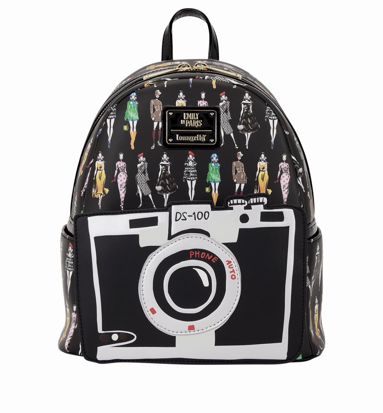 LOUNGEFLY EMILY IN PARIS OUTFIT AOP MINI BACKPACK~ WITH TAGS~ BRAND NEW~