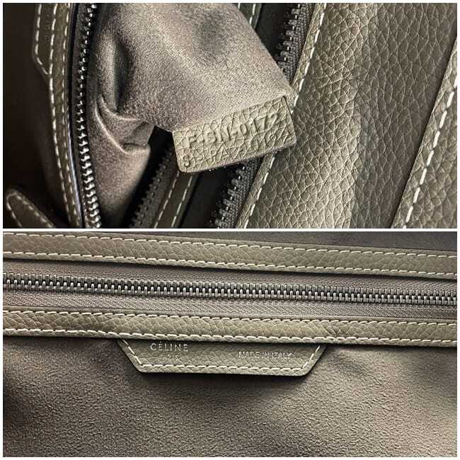Celine Tote Bag Luggage Mini Shopper Beige Gray 165213 Good Condition Leather