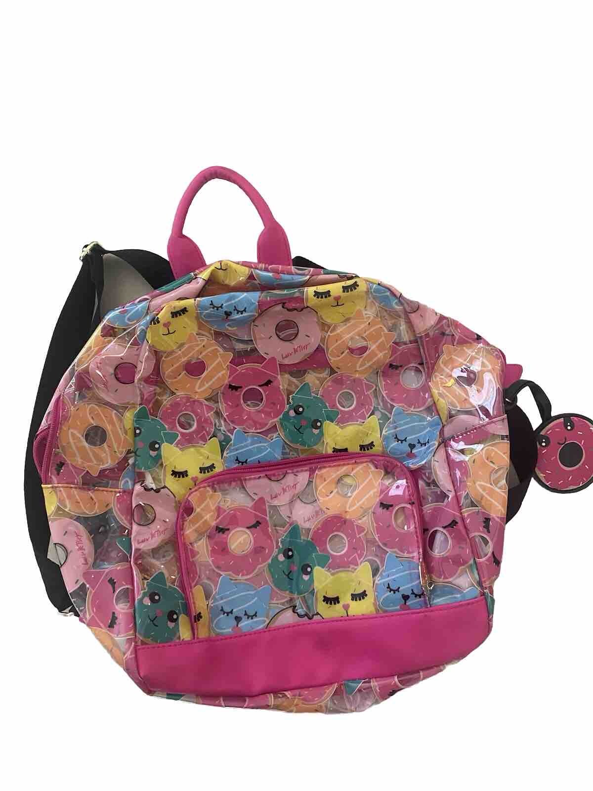 BETSEY JOHNSON Backpack Clear Cats And Donuts