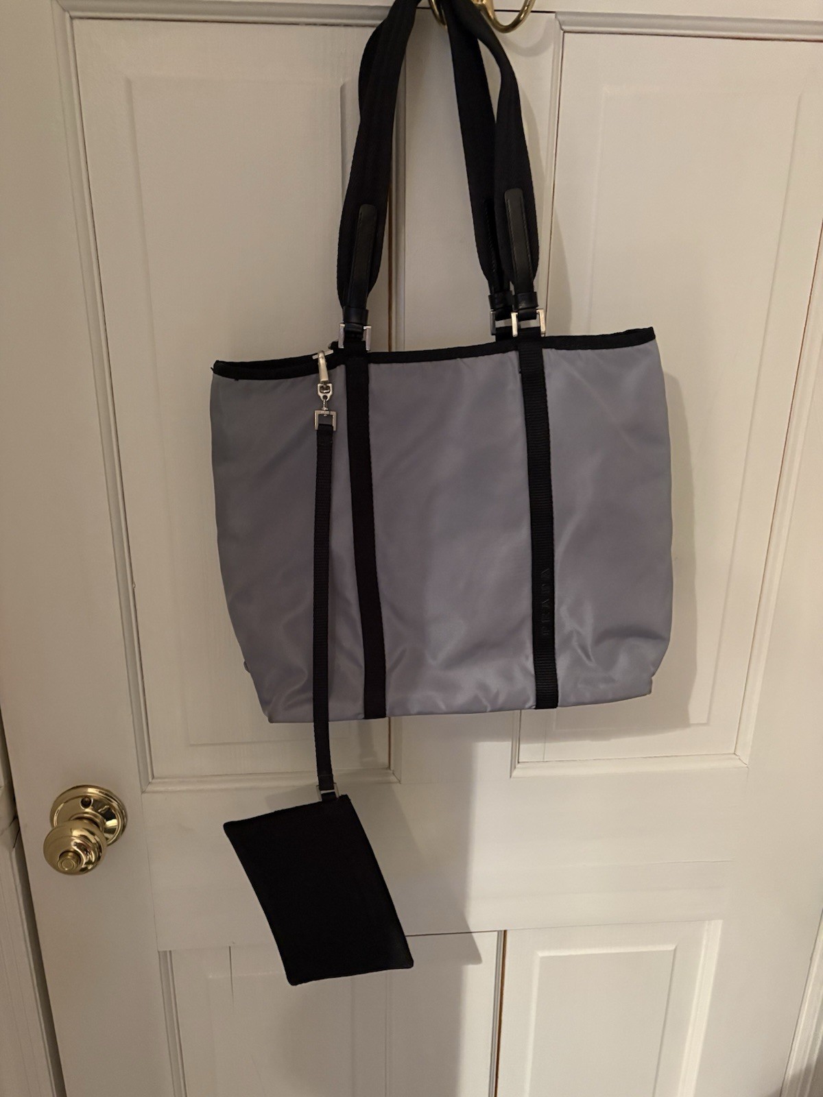 Prada Tote Shoulder Bag Nylon Light Blue – Sport – Vintage