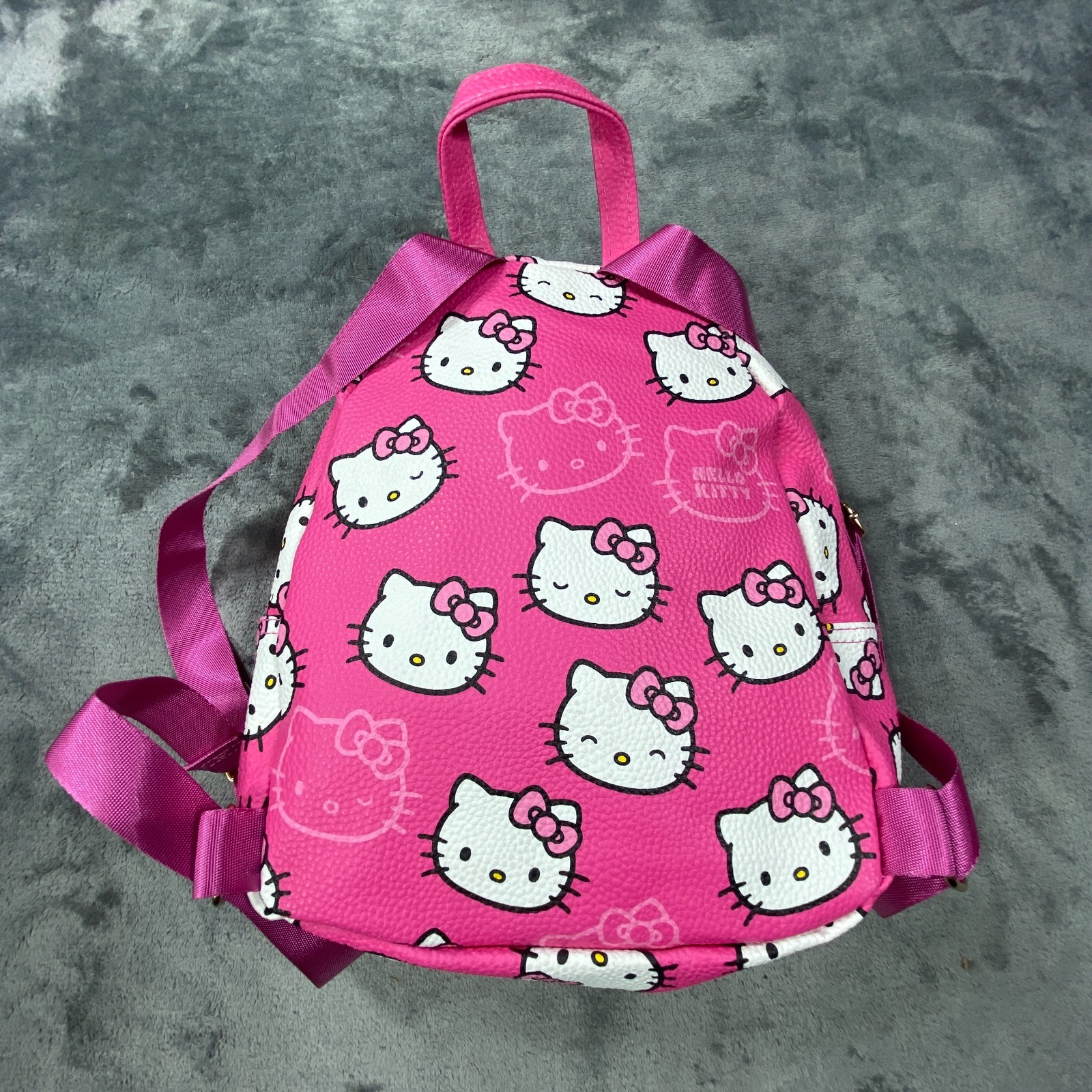 NEW Fast Forward Sanrio Small Backpack Hot Pink Hello Kitty All Over Print Zip