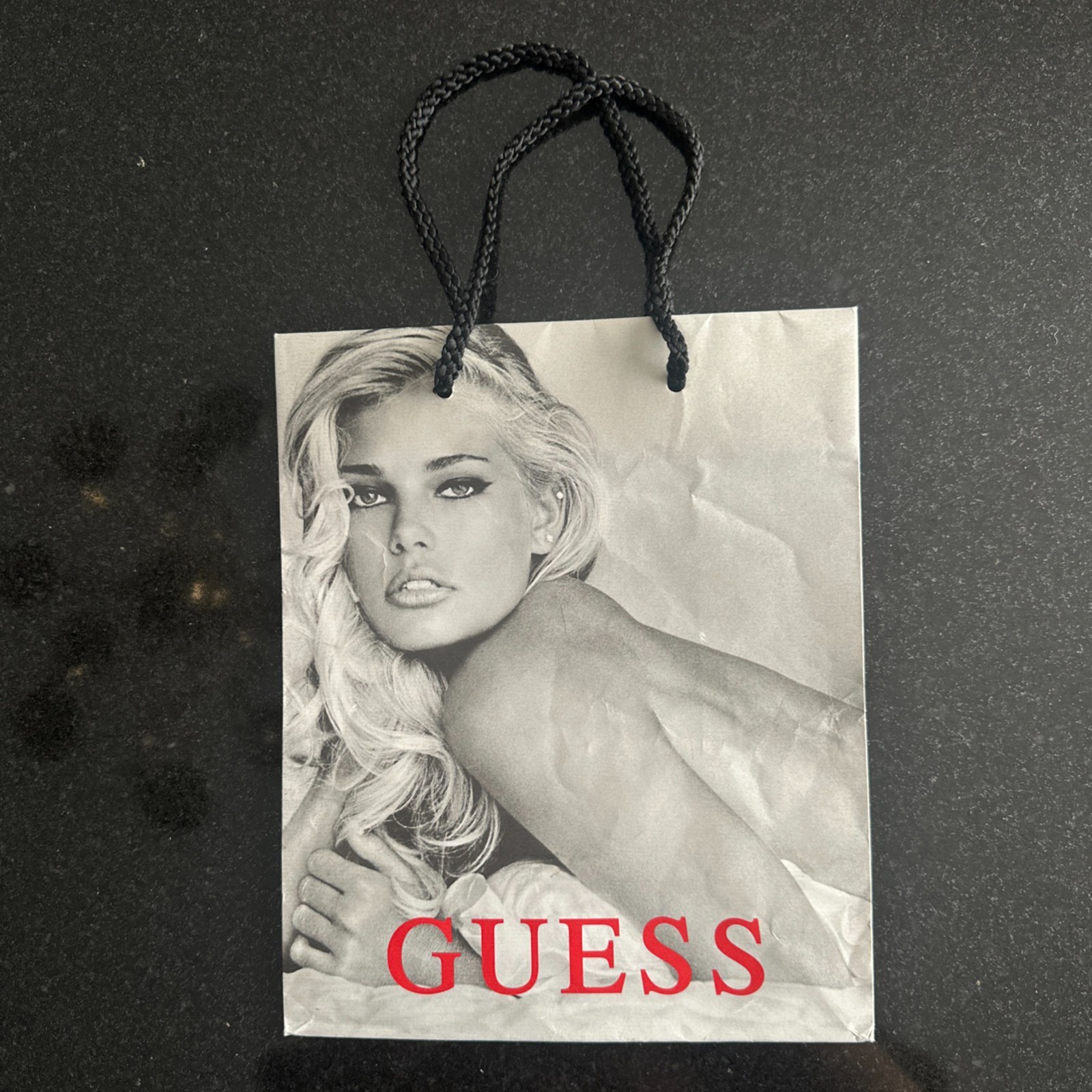 Anna Nicole Smith 1992 Guess paper bag limited addition 10.5 x 8.5 x 4.5 inches