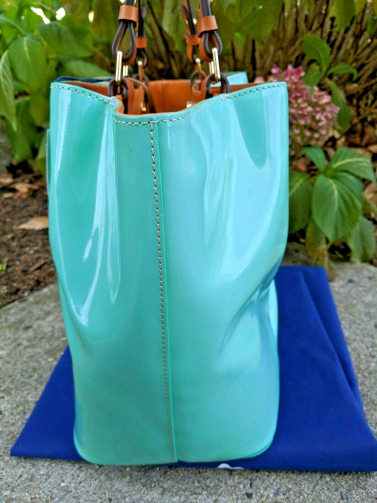 Dooney & Bourke Celery Green 🥬 Patent Leather Large City Flynn