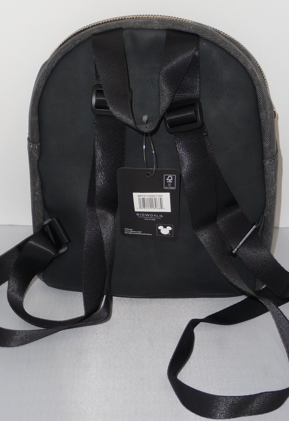 Nightmare Before Christmas Jack & Sally 9.6″ Gray Backpack New with Tagss