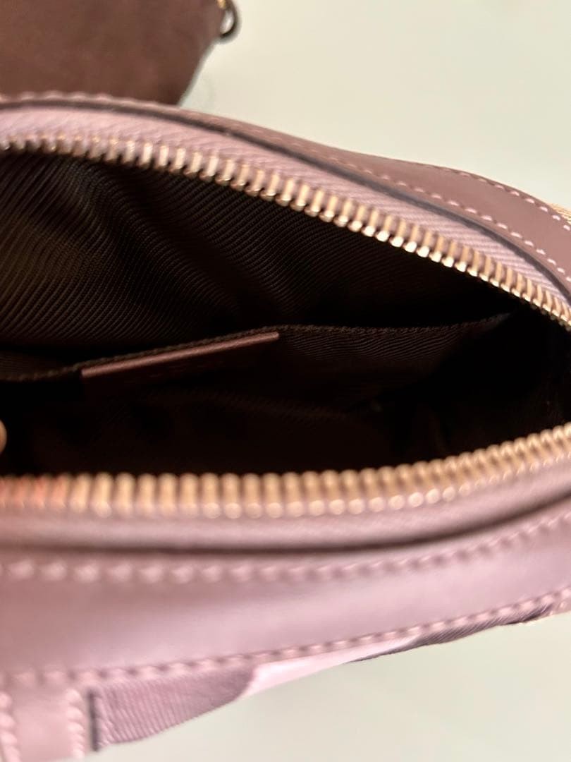 GUCCI Canvas Leather Pouch Women Auth 3.54 x 5.90 x 2.75inch