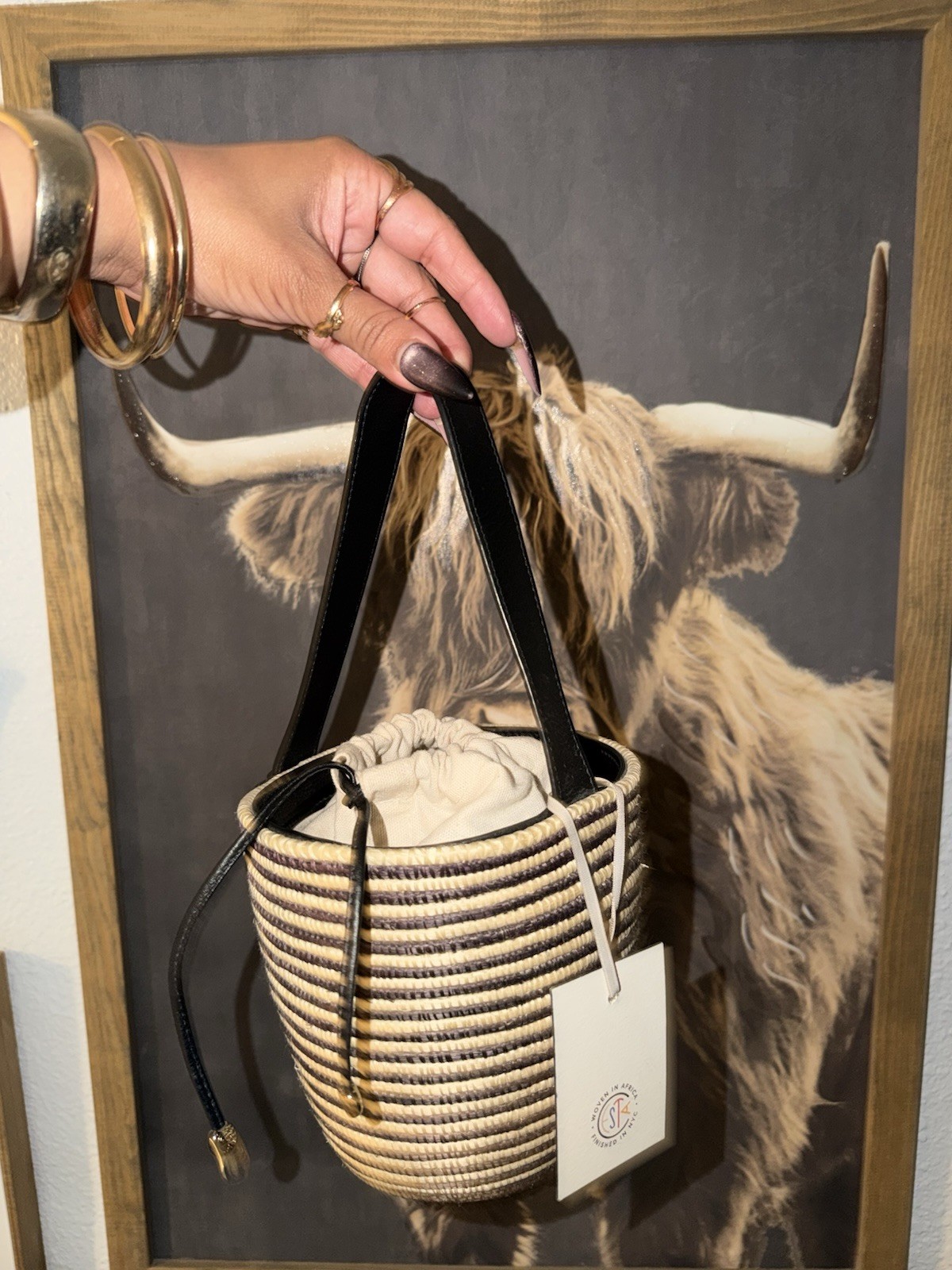 Authentic Cesta Collective Small Woven Sisal Bucket