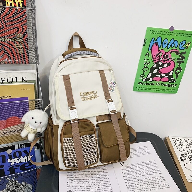 Korean Nylon Kawaii Backpack Laptop Large Capacity School Bag fr Women Girls LOT