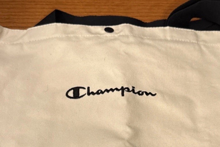 Champion Handbag Unstructured Harbor Tote Bag Cream 16”x17”
