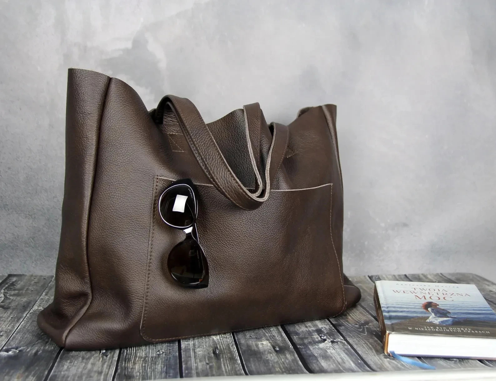 Tote Bag Large Capacity Handmade Cowhide Leather Premium Shoulder Bag for Womens