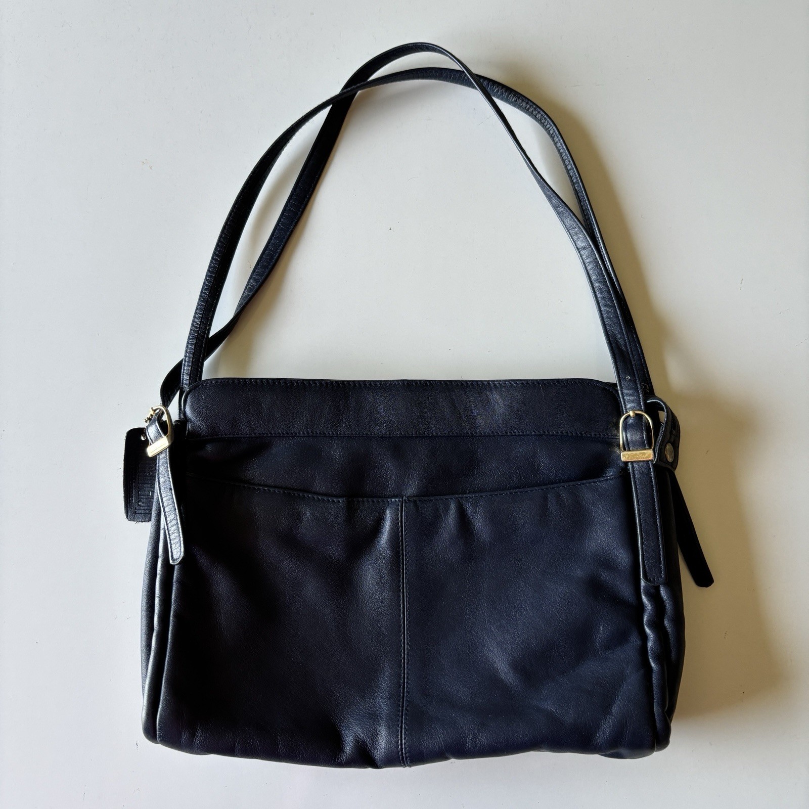 Worthington Navy Blue Women’s Soft Leather Shoulder Bag
