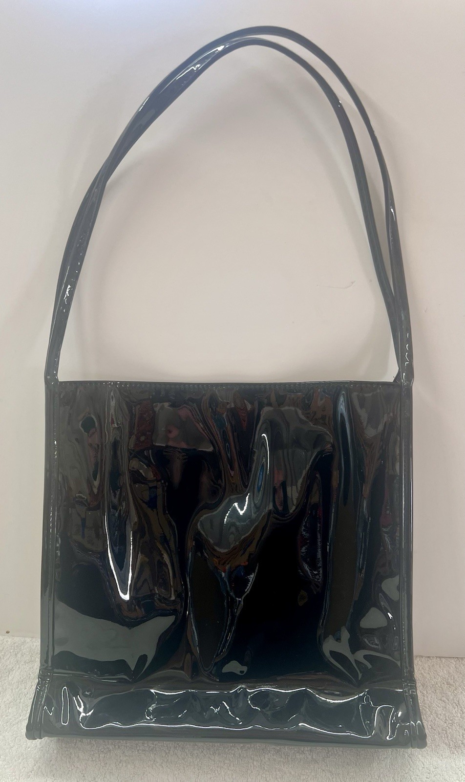Shoulder bag womens Synthetic shiny black