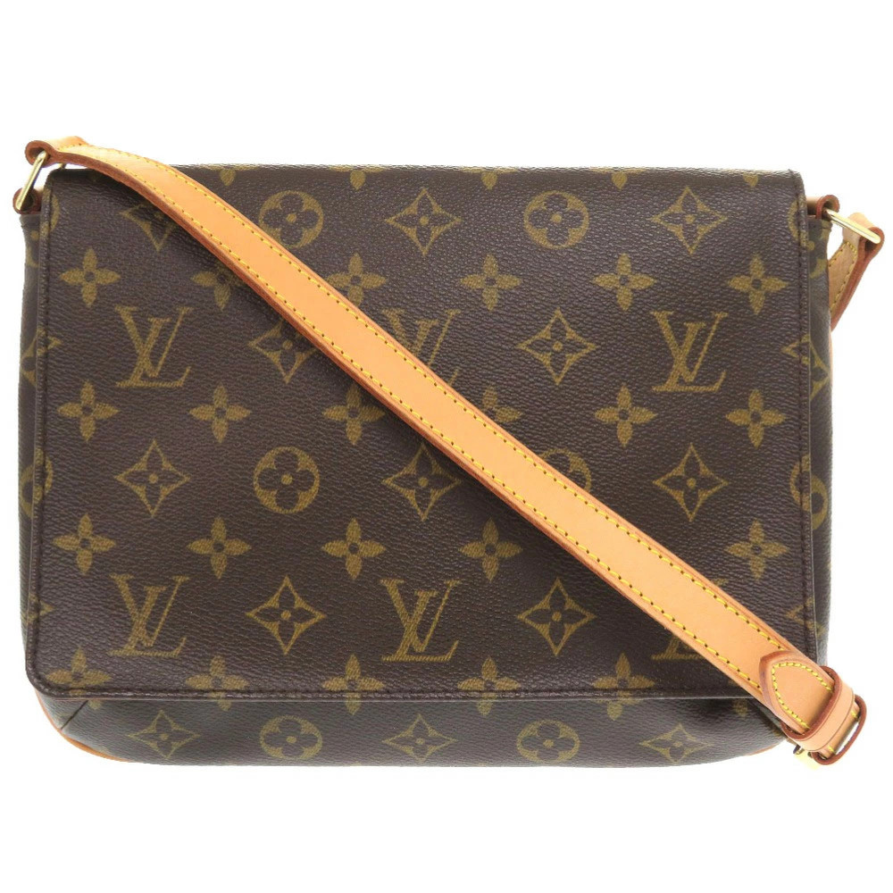 Louis Vuitton Musette Tango Long Strap M51388 Monogram Canvas Brown Bag #LTB532