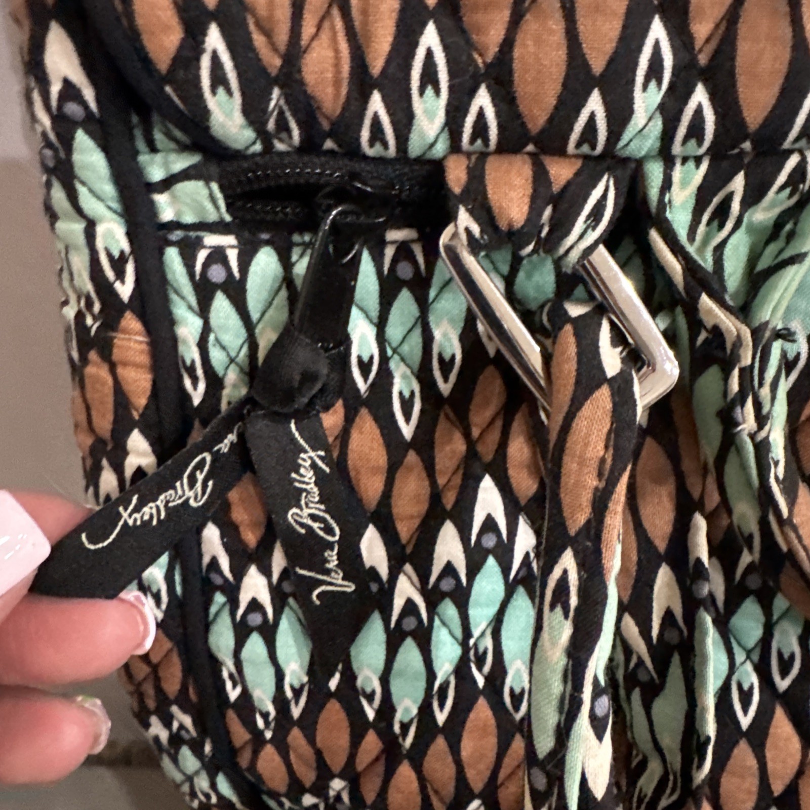 VERA BRADLEY RETIRED PATTERN SIERRA STREAM MAILBAG Back Pack EUC
