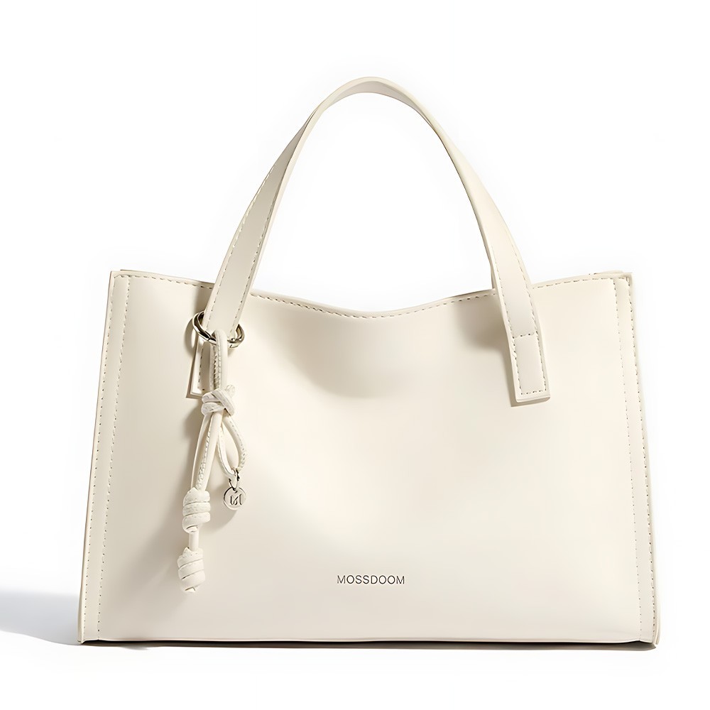 MOSSDOOM VALA PU Handbag Shoulder Bag Adjustable Crossbody Strap, Apricot Beige