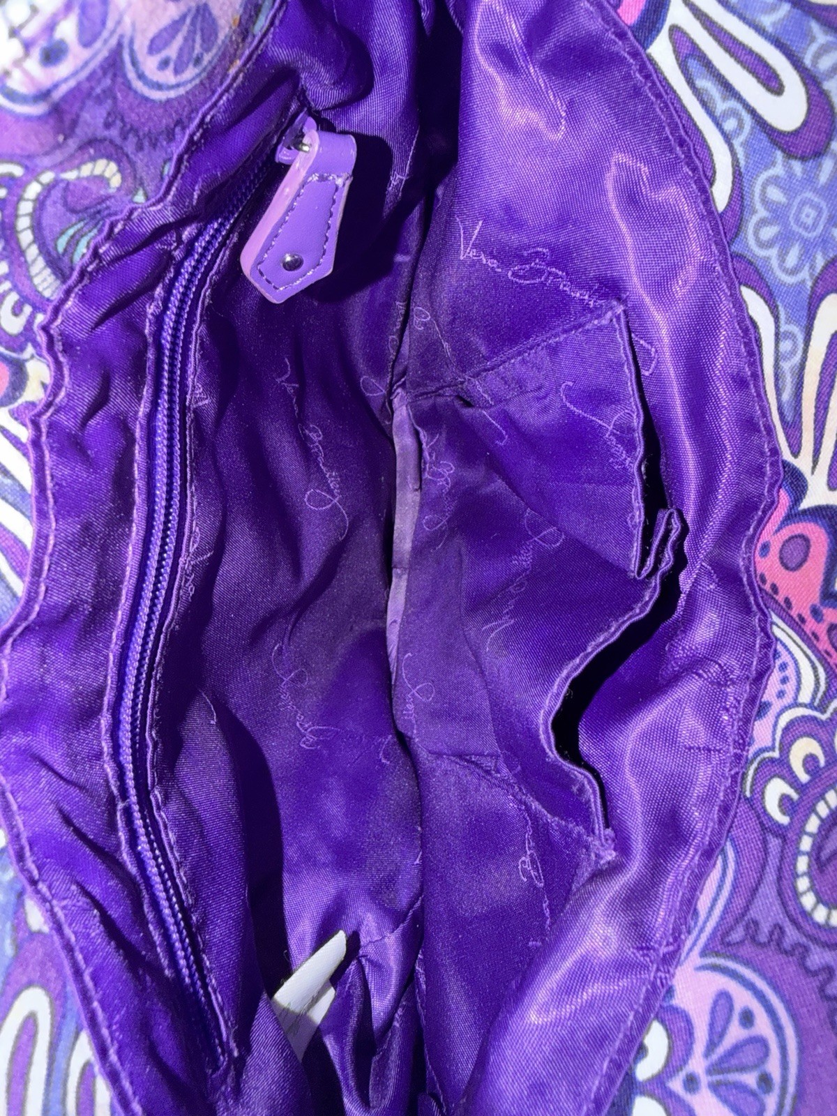Vera Bradley~ Slim Saddle Crossbody Bag, Lilac Tapestry