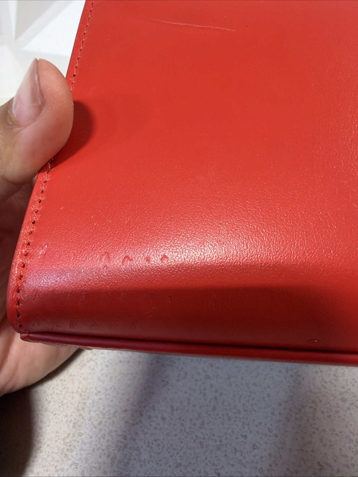 SAVETTE Symmetry Pochette Red Leather READ DESCRIPTION
