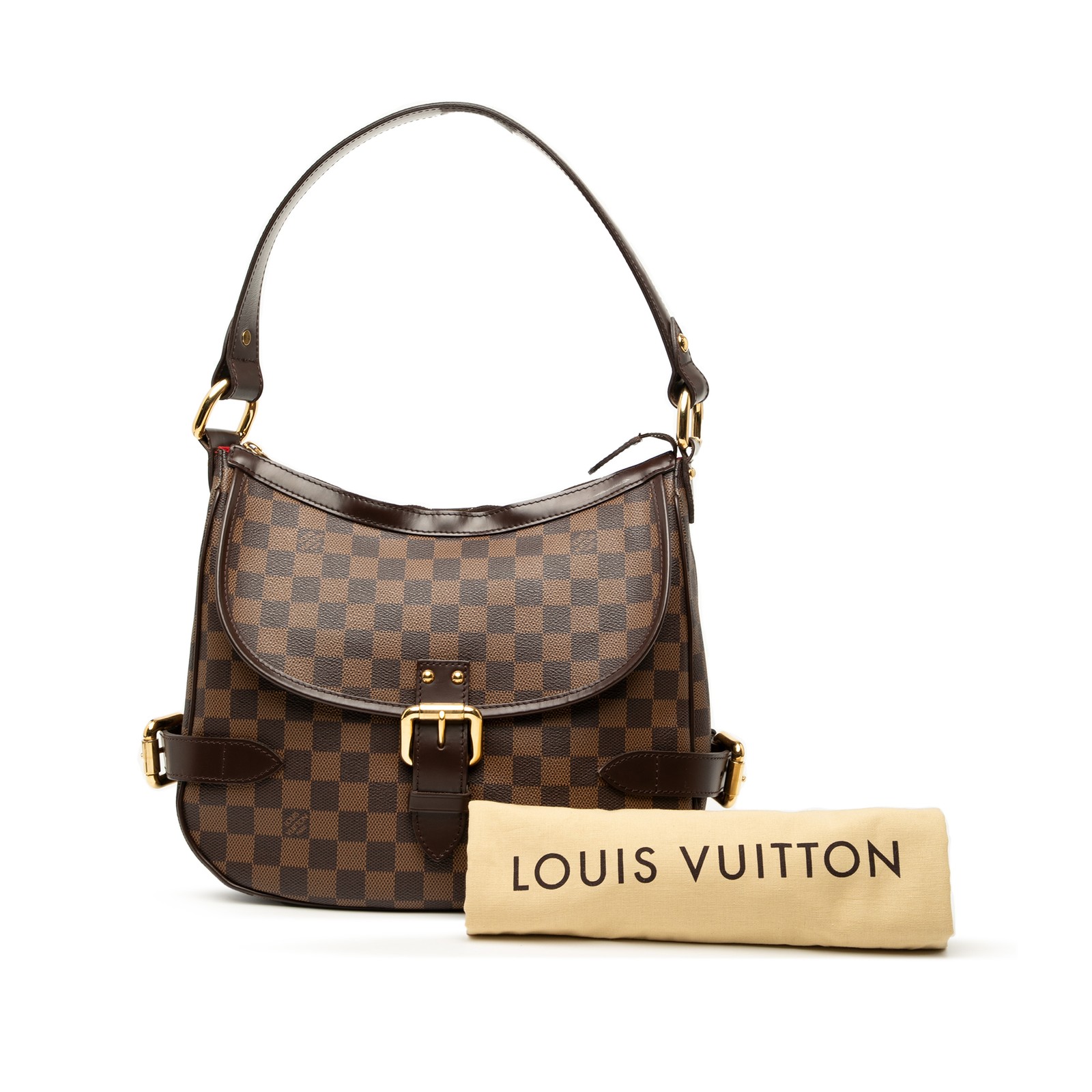 Louis Vuitton Damier Ebene Highbury Pre-Loved Shoulder Bag Brown