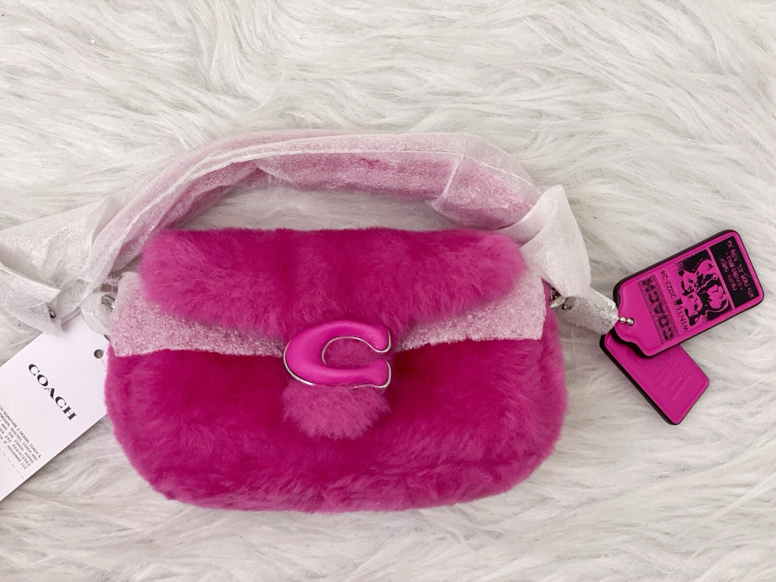 Coach Bag The Lil Nas X Drop Tabby 12 In Shearling And Leather Shoulder/Crossbod