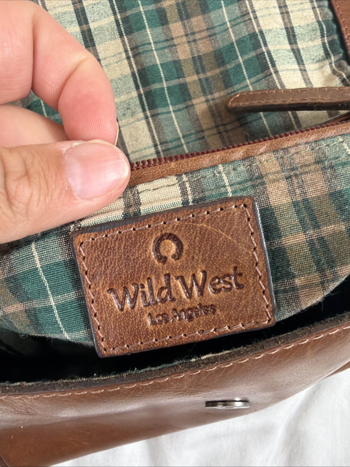 WILD WEST LOS ANGELES GENUINE LEATHER CROSSBODY SHOULDER Purse BAG
