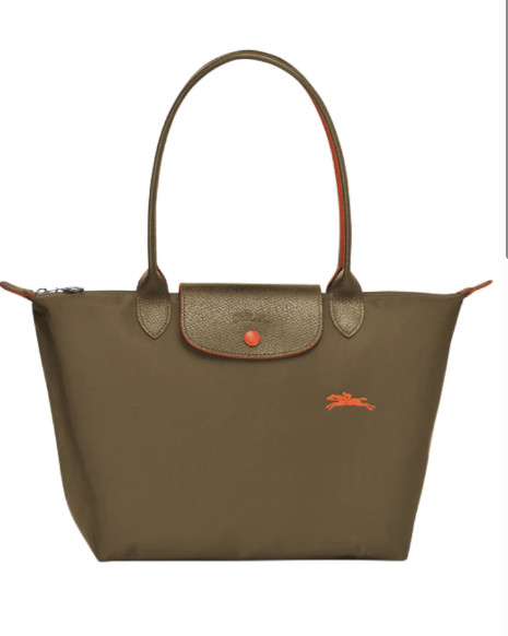 LongChamp Olive Moss Green Tote Le Pliage Club Medium shoulder Bag handbag New