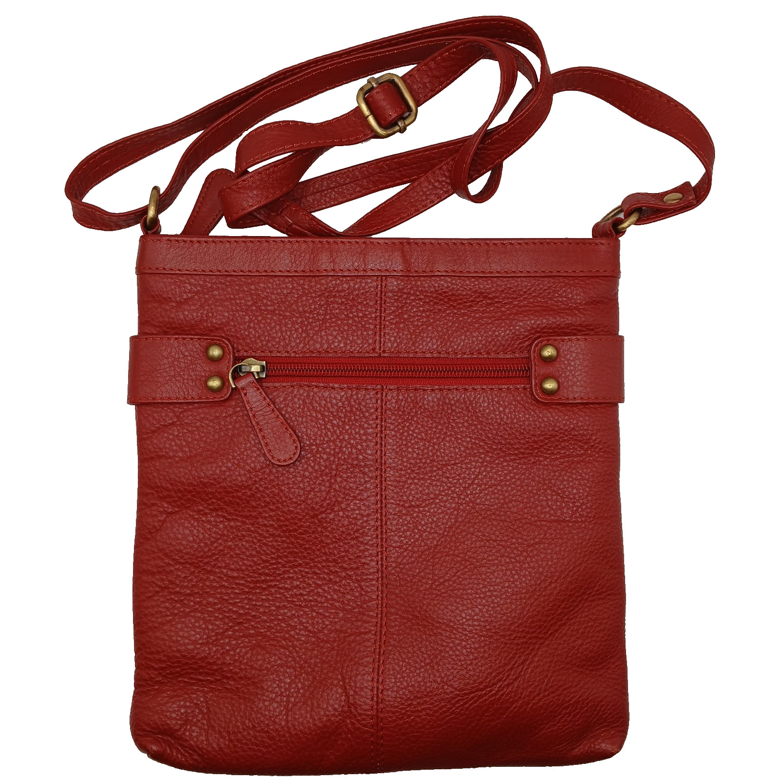 Hotter Dark Red Leather Purse Cross Body Bag Adjustable Strap 9×8.75×1 inches