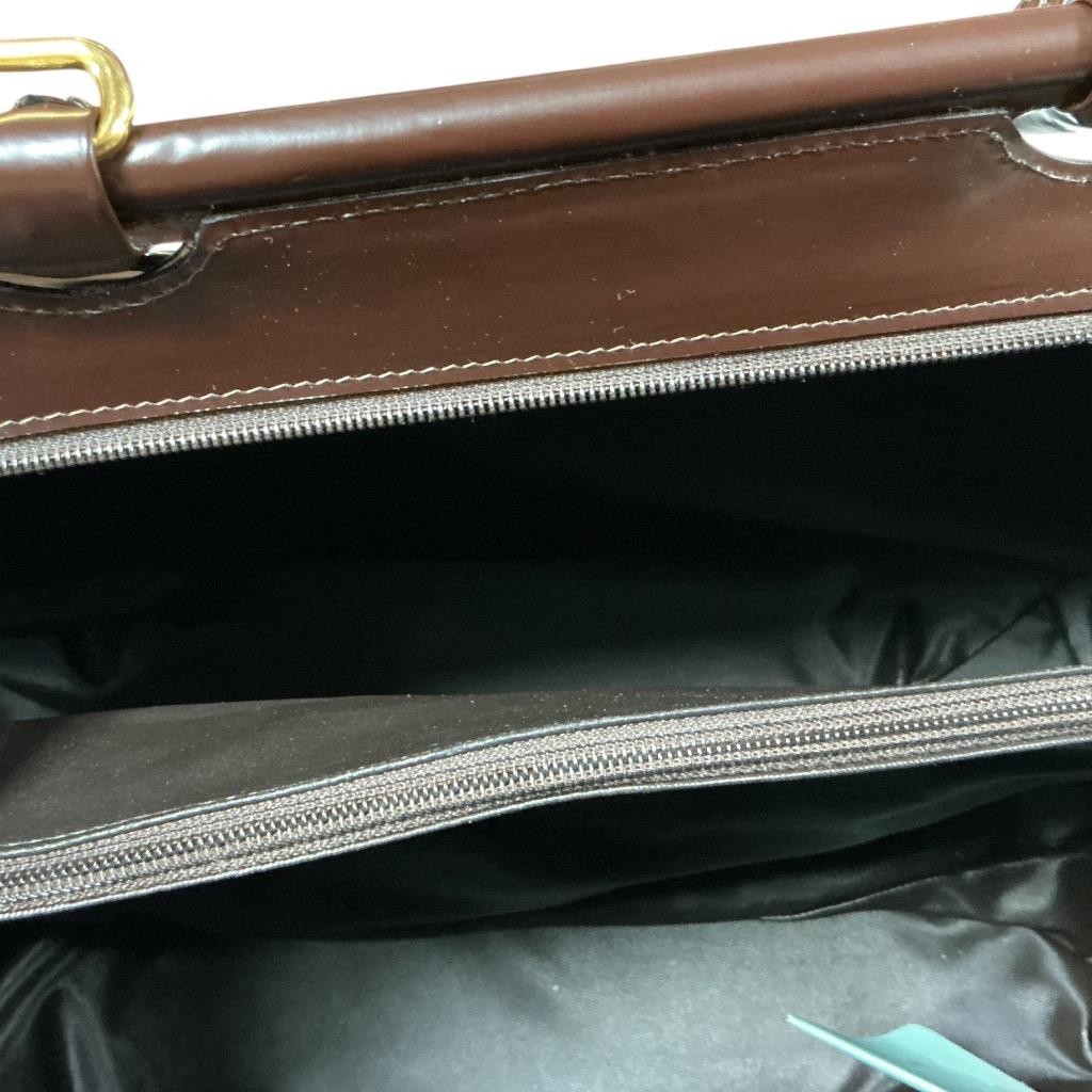 Faro Italian Leather Top Handle Satchel Brown X Large Equestrian Bag 90s Vintage