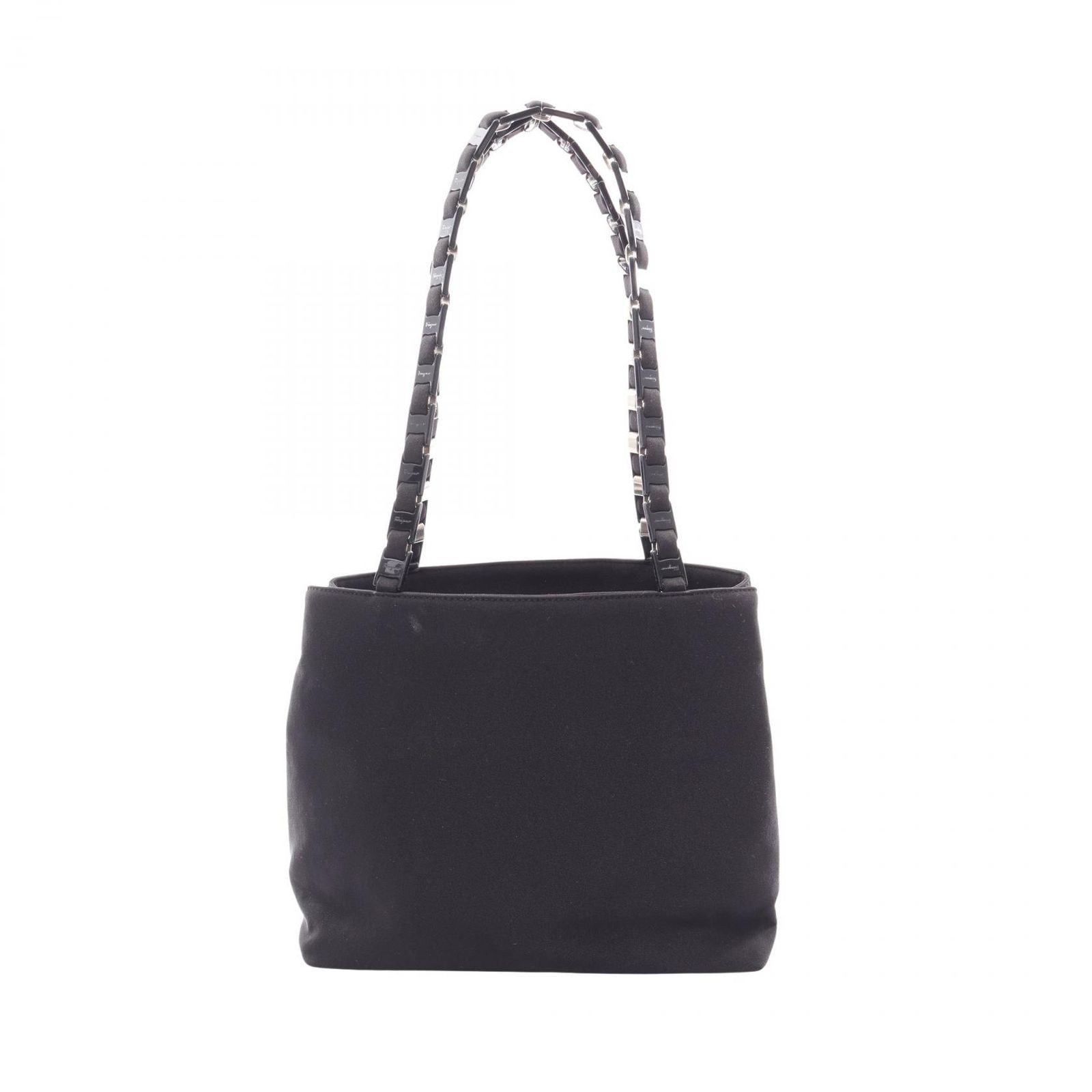 Authentic Salvatore Ferragamo Women’s Black Nylon Shoulder Bag 28cm x 24cm Size