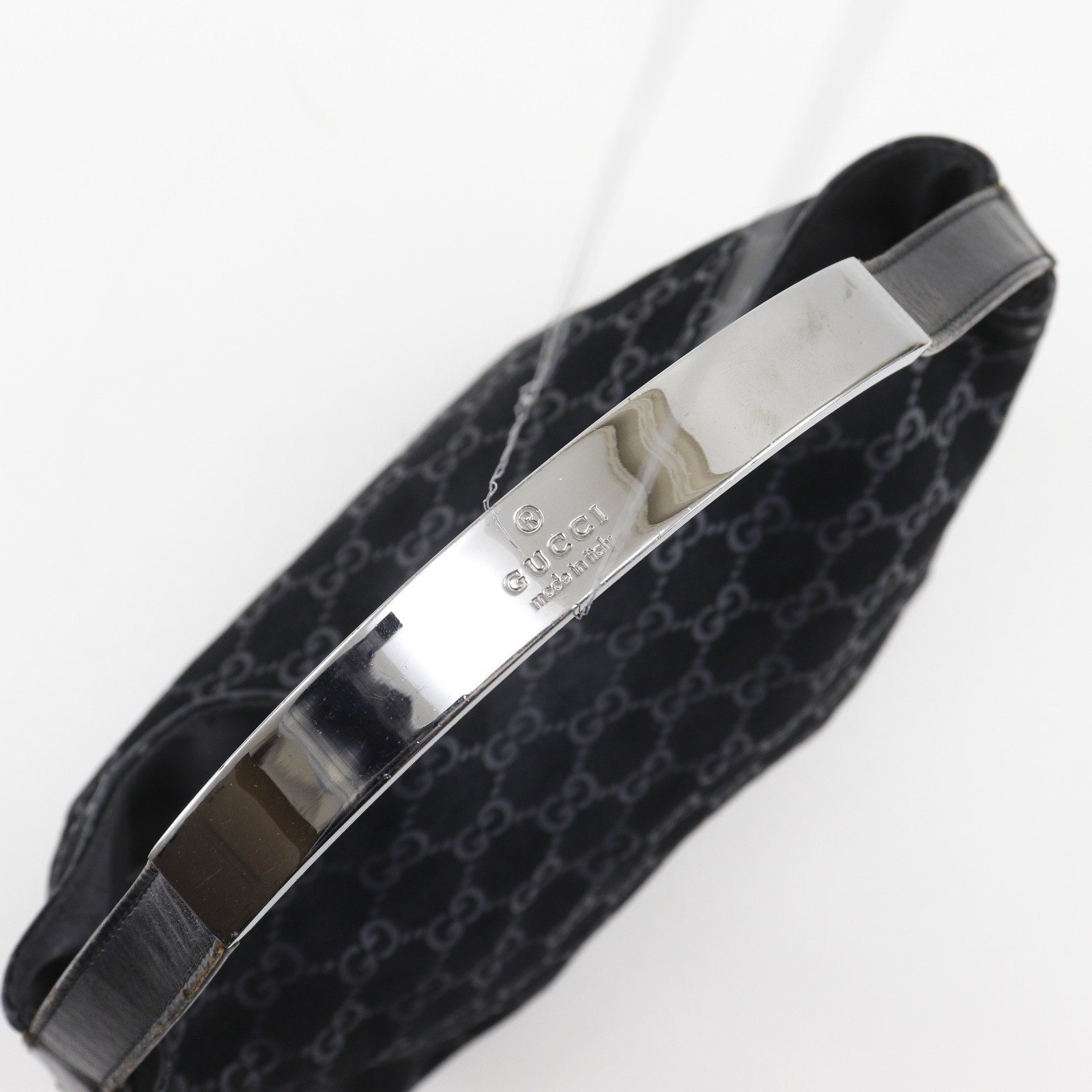 GUCCI GG Shoulder Bag 001.3298 black Suede Women