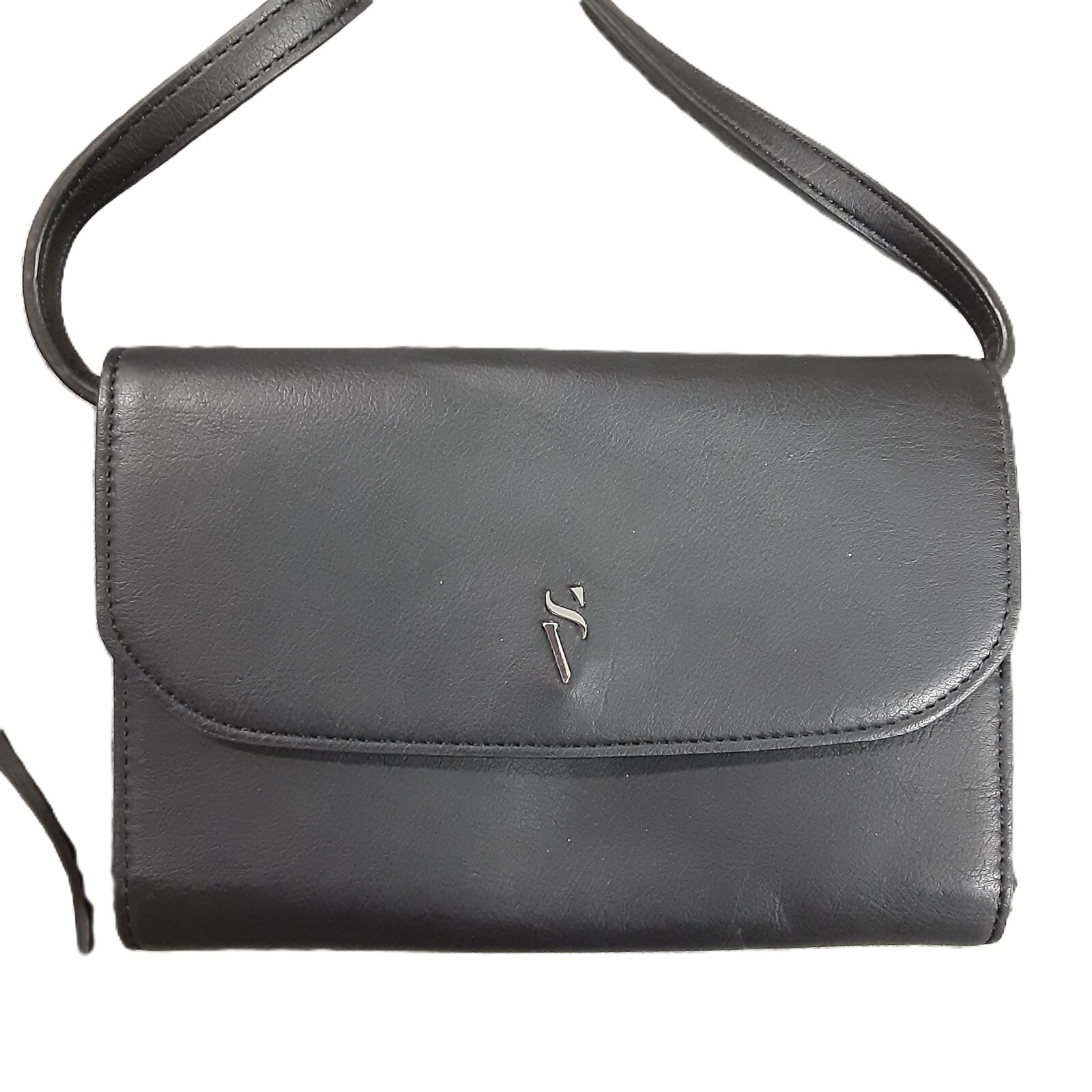 Simply Vera Wang Purse Black Shoulder/Crossbody Several Pockets 7×5 Inches