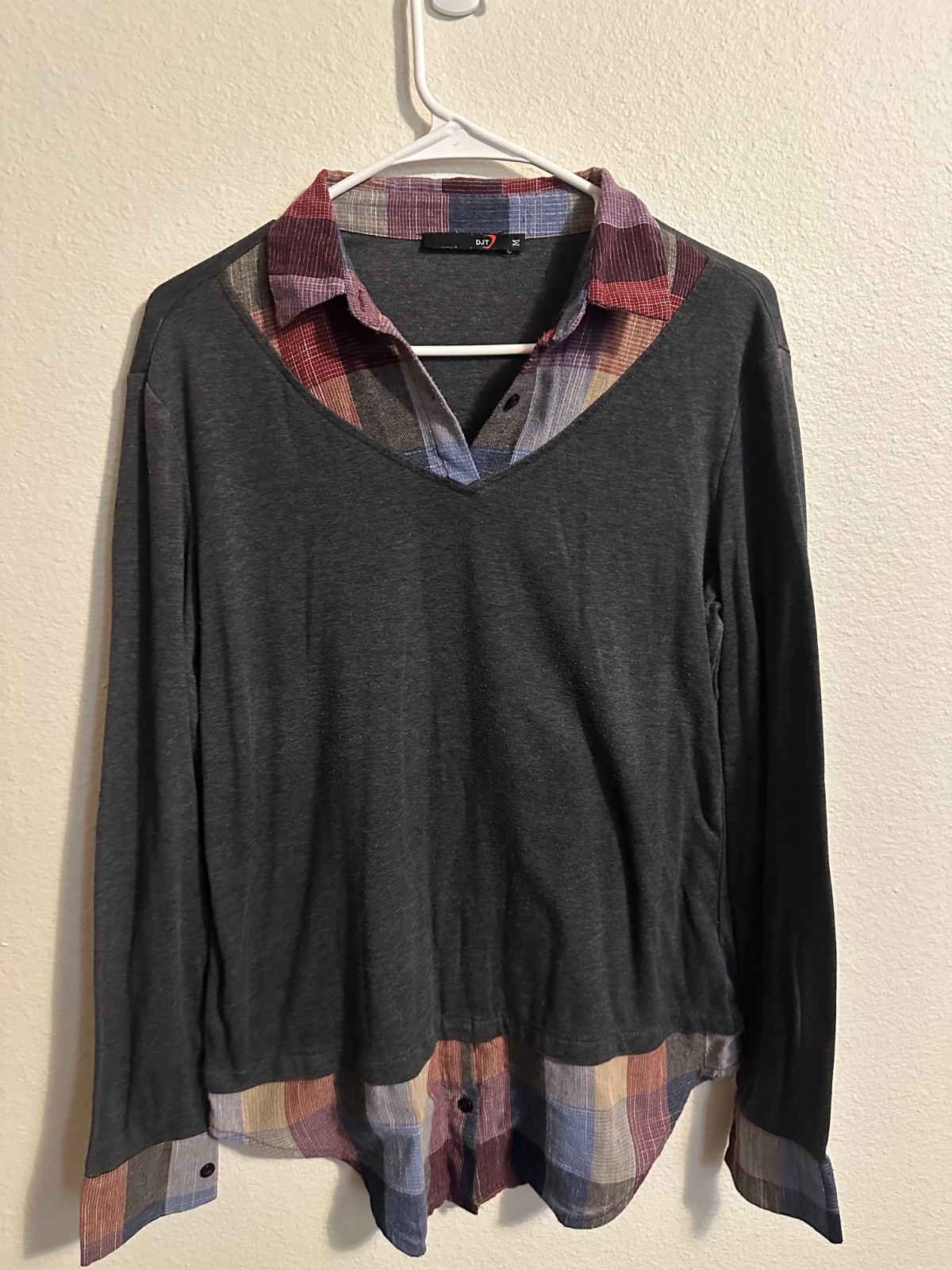 Women’s Shirts Clothes long sleeve collared built in shirt