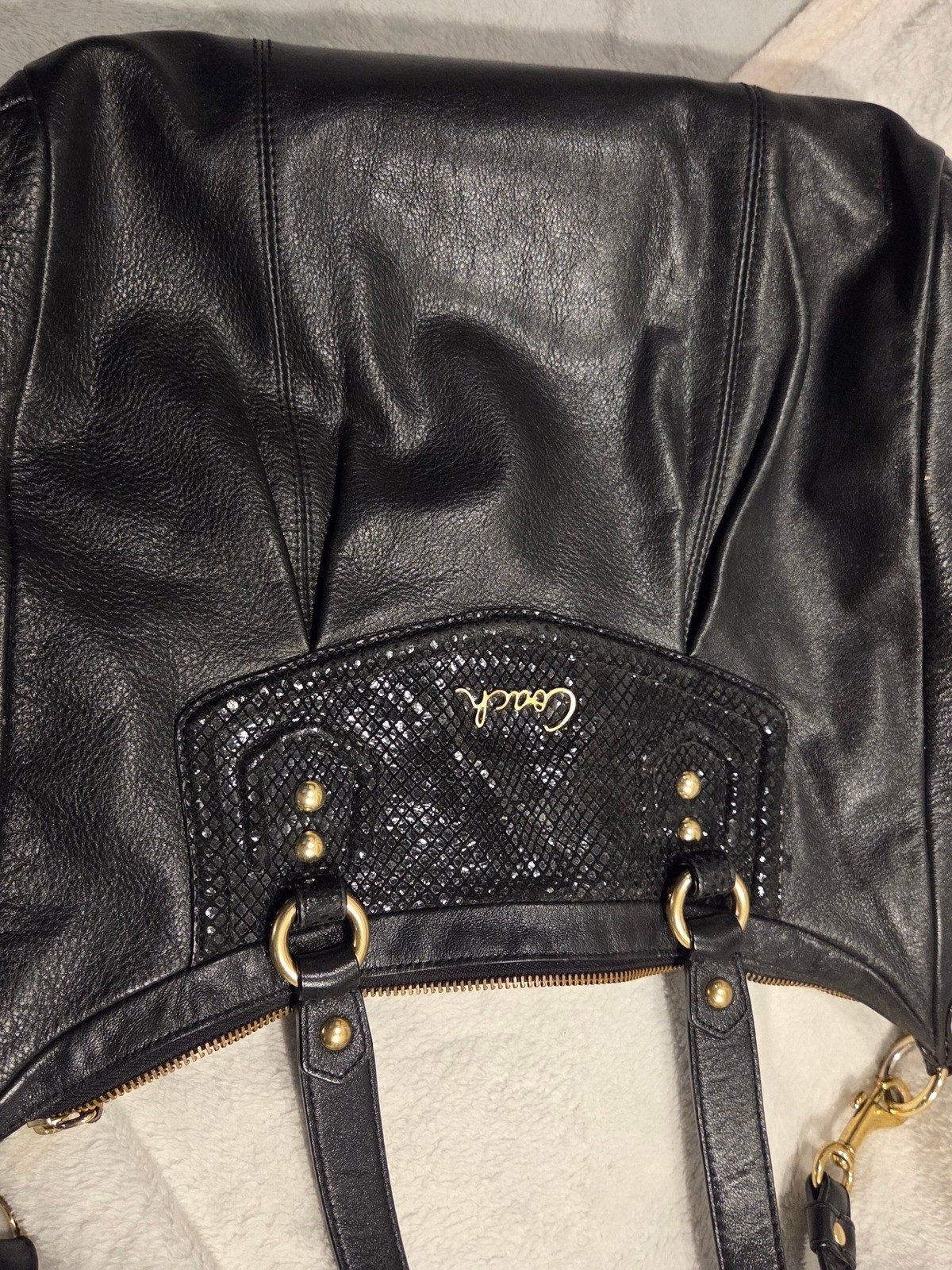 Authentic COACH Black Leather Madison Sophia Satchel G1176-18609 – Gently Used