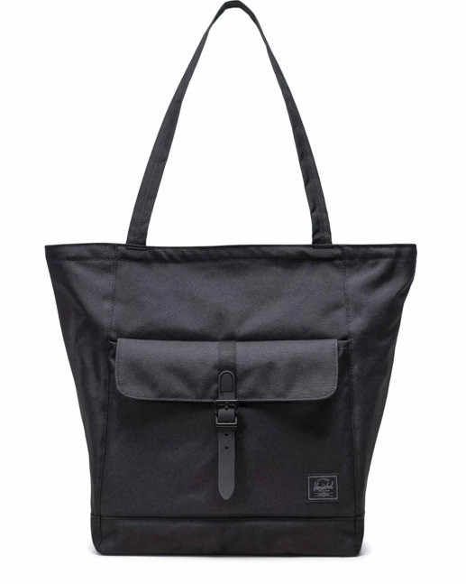 Herschel Retreat Tote Bag Black Tonal DIRTY & RIPPED!! NWT 13”x15” Sleek